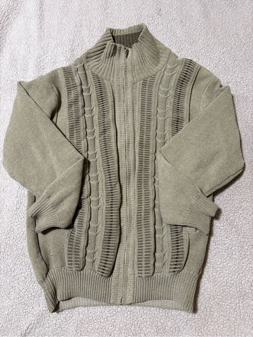 Zip-Up Knit Sweater